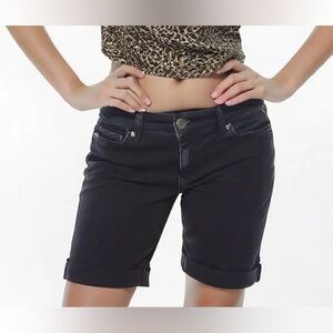 Juicy Couture Black Jean Shorts with Rolled Hems